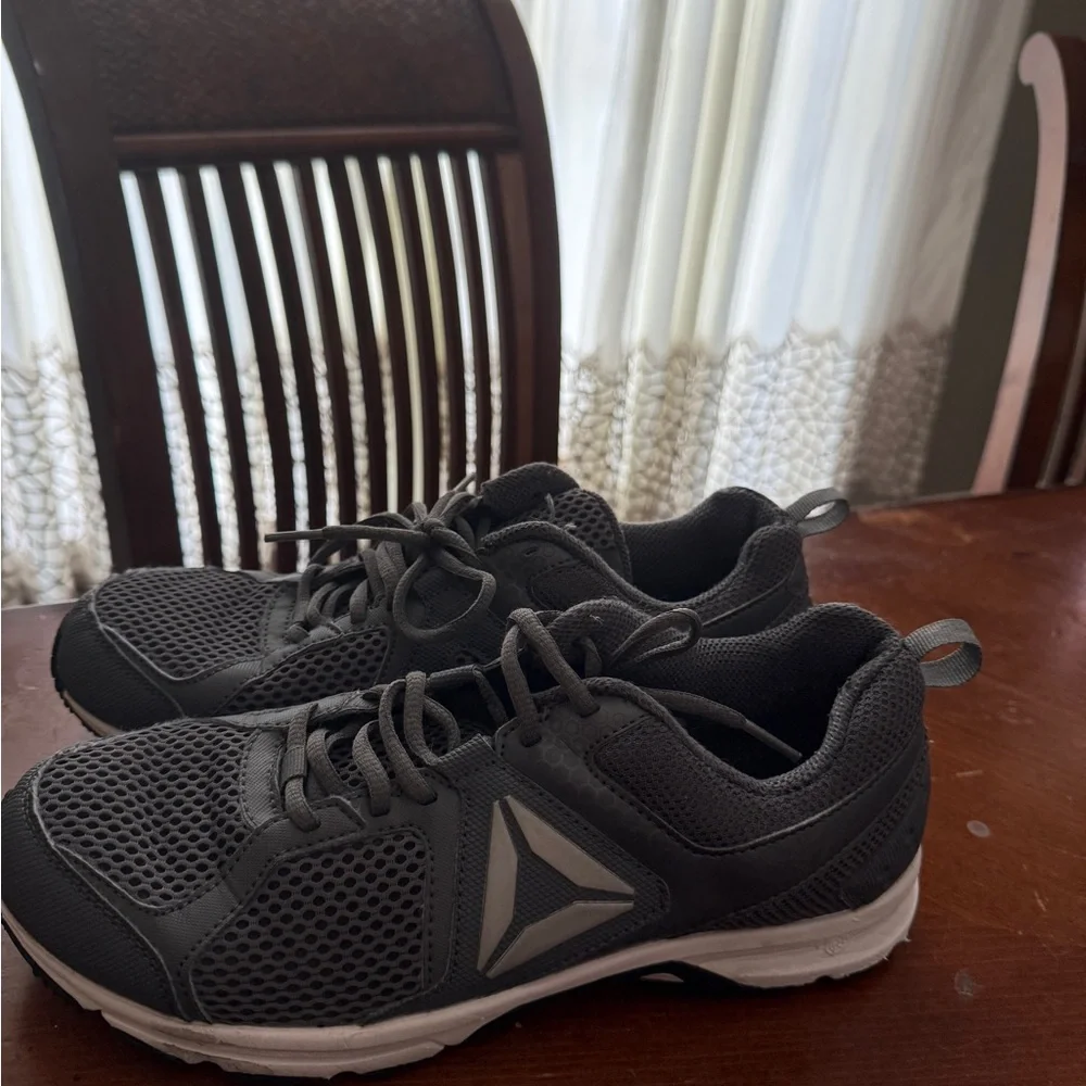 Reebok Gray and White Athletic Shoes
